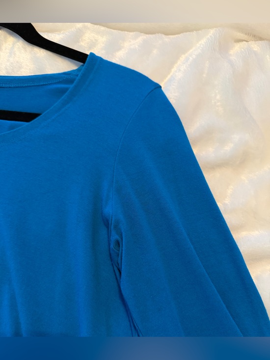 Eileen Fisher Deep Teal Long Sleeve Tunic Top - Picture 7 of 7